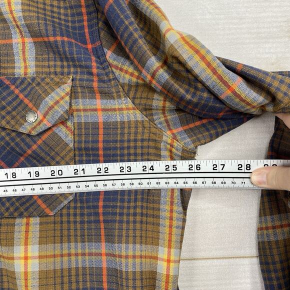 LL Bean Shirt Jacket Mens XL Plaid Canvas Flannel Lined Shacket Snap Pocket - Picture 6 of 12